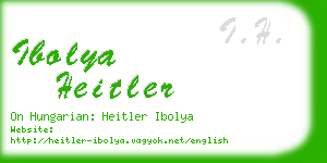 ibolya heitler business card